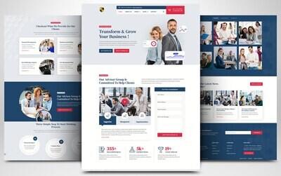 Website for consulting services (financial, business, tax, energy, etc.) based on WORDPRESS CMS