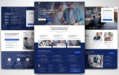 Website for consulting services (financial, business, tax, energy, etc.) based on WORDPRESS CMS