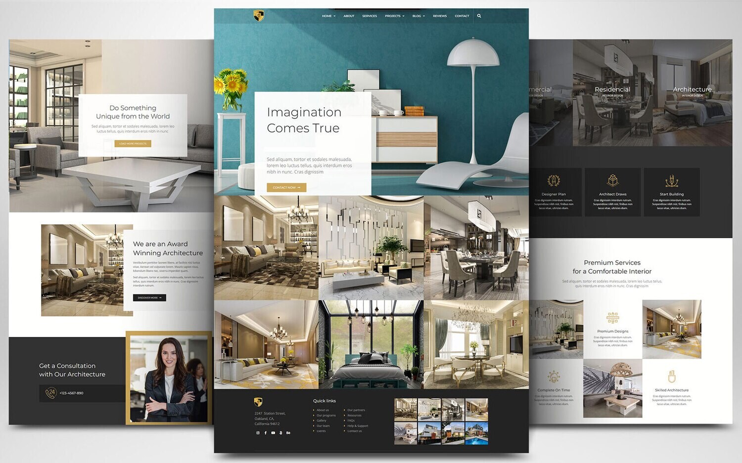 Webseite zum Thema Haus &amp; Möbel auf Basis von WORDPRESS CMS