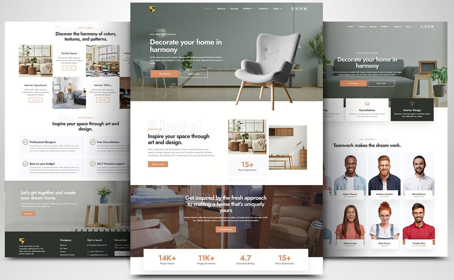 Webseite zum Thema Haus &amp; Möbel auf Basis von WORDPRESS CMS