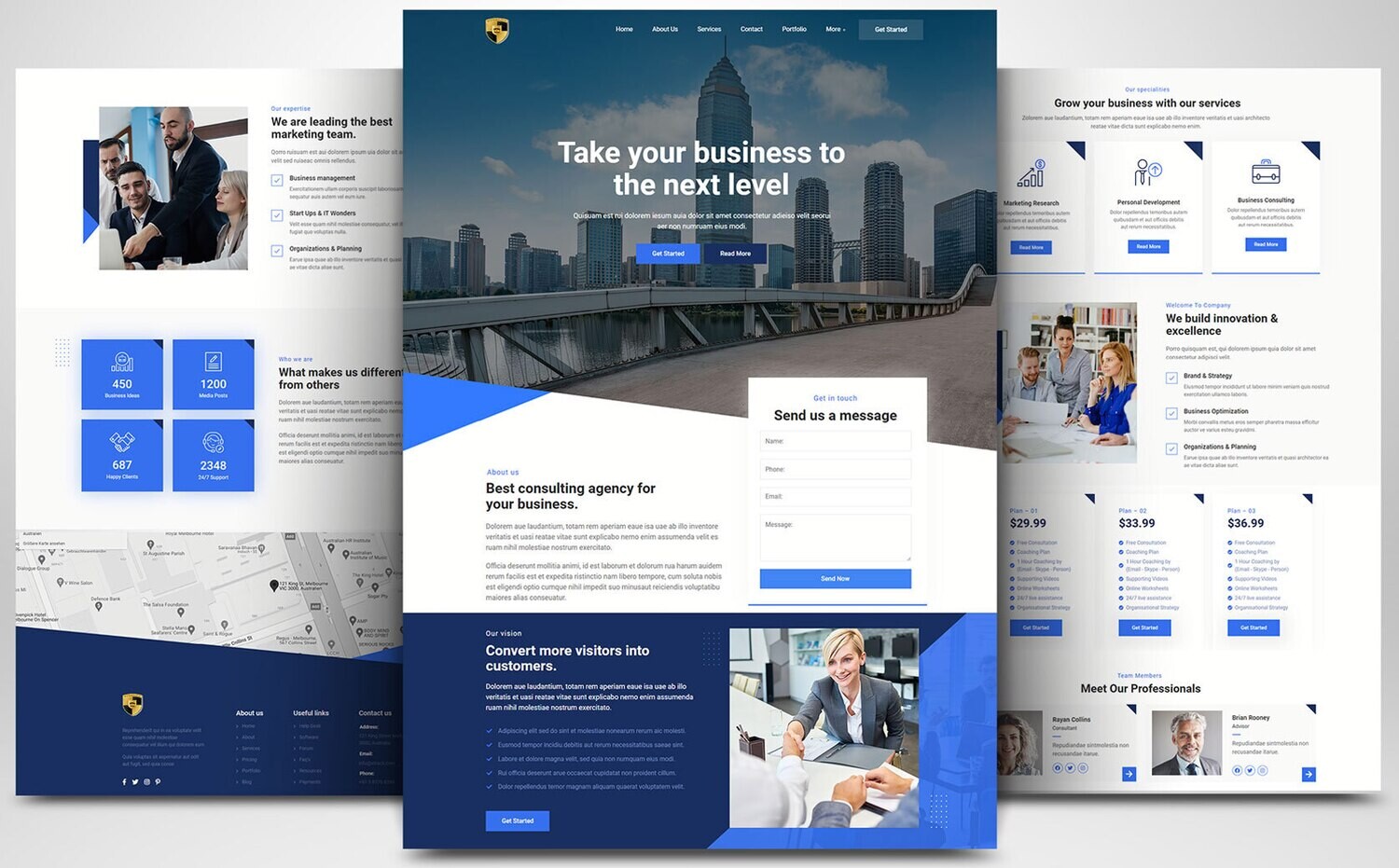 Webseite zum Thema Industrie &amp; Wirtschaft auf Basis von WORDPRESS CMS