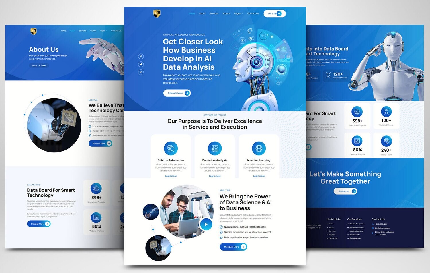Webseite zum Thema Industrie &amp; Wirtschaft auf Basis von WORDPRESS CMS