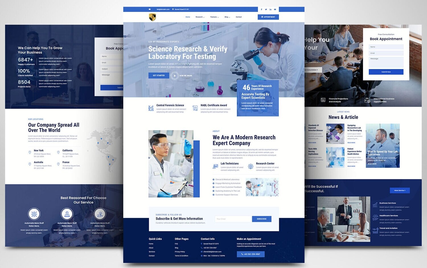 Webseite zum Thema Industrie &amp; Wirtschaft auf Basis von WORDPRESS CMS