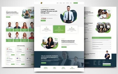 Webseite zum Thema Jobvermittlung auf Basis von WORDPRESS CMS