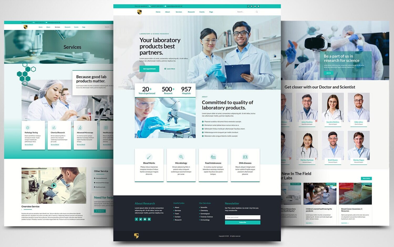 Webseite zum Thema Medizin &amp; Gesundheit auf Basis von WORDPRESS CMS