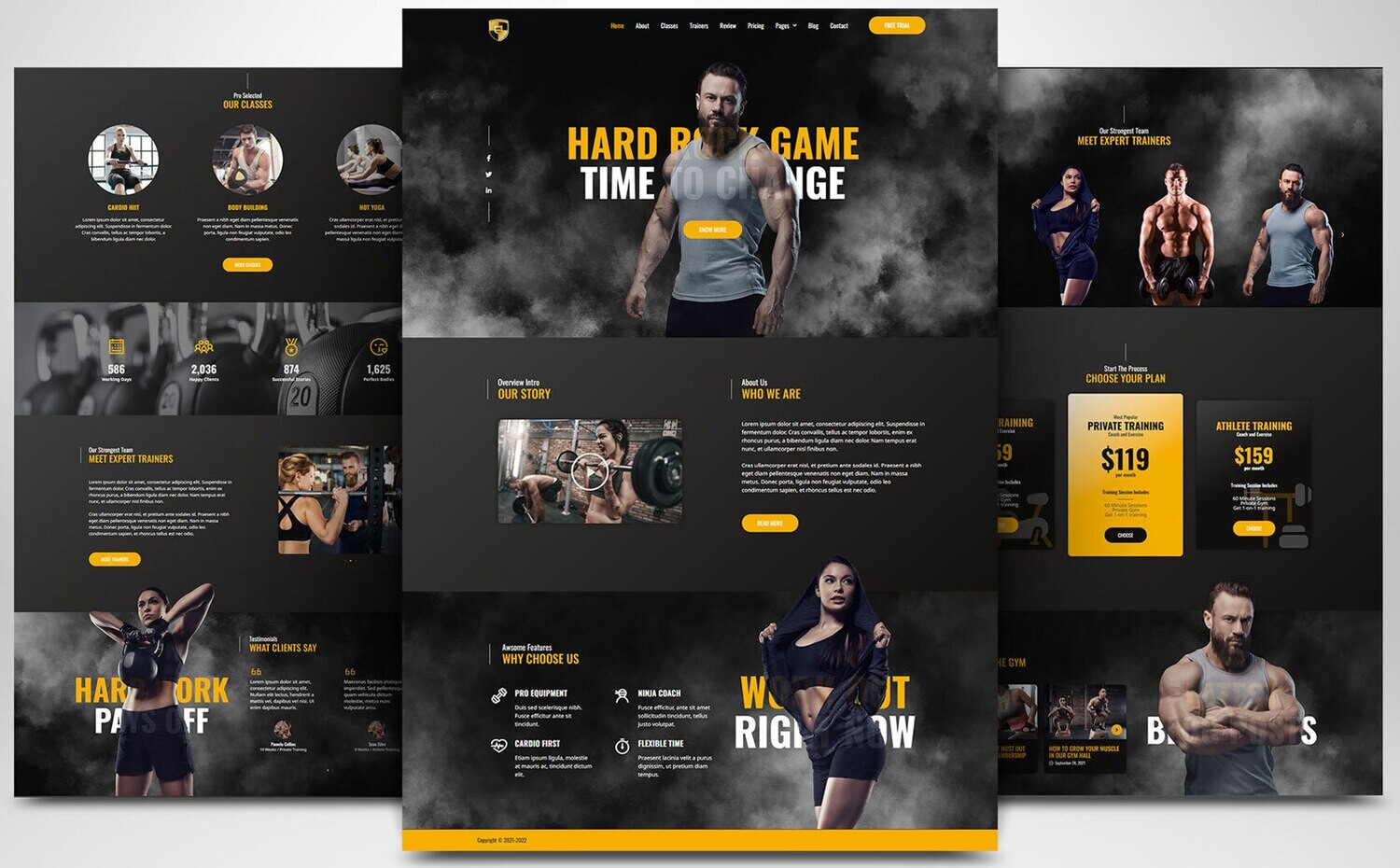 Webseite zum Thema Sport &amp; Fitness auf Basis von WORDPRESS CMS