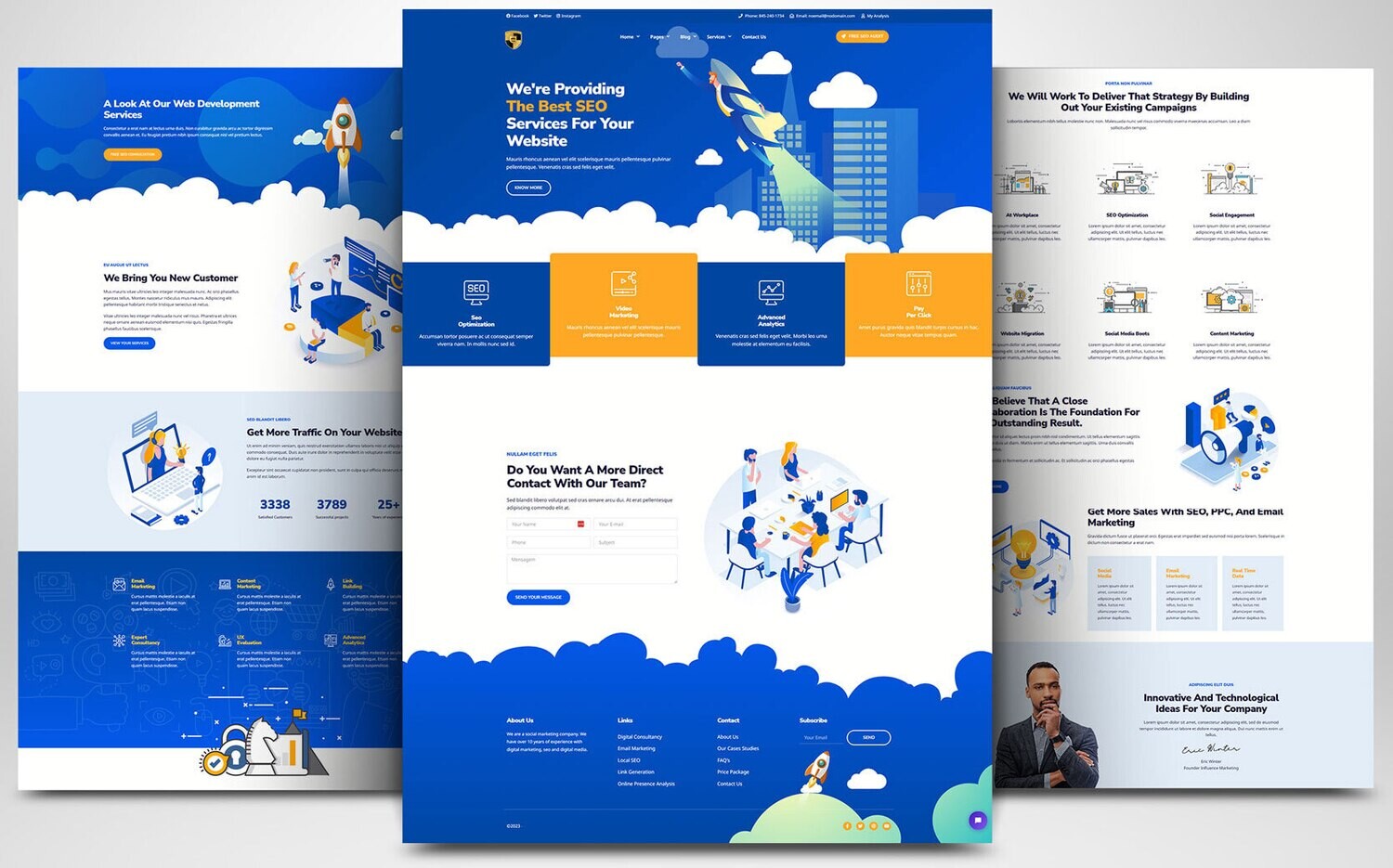 Webseite zum Webhosting &amp; Internet Services auf Basis von WORDPRESS CMS