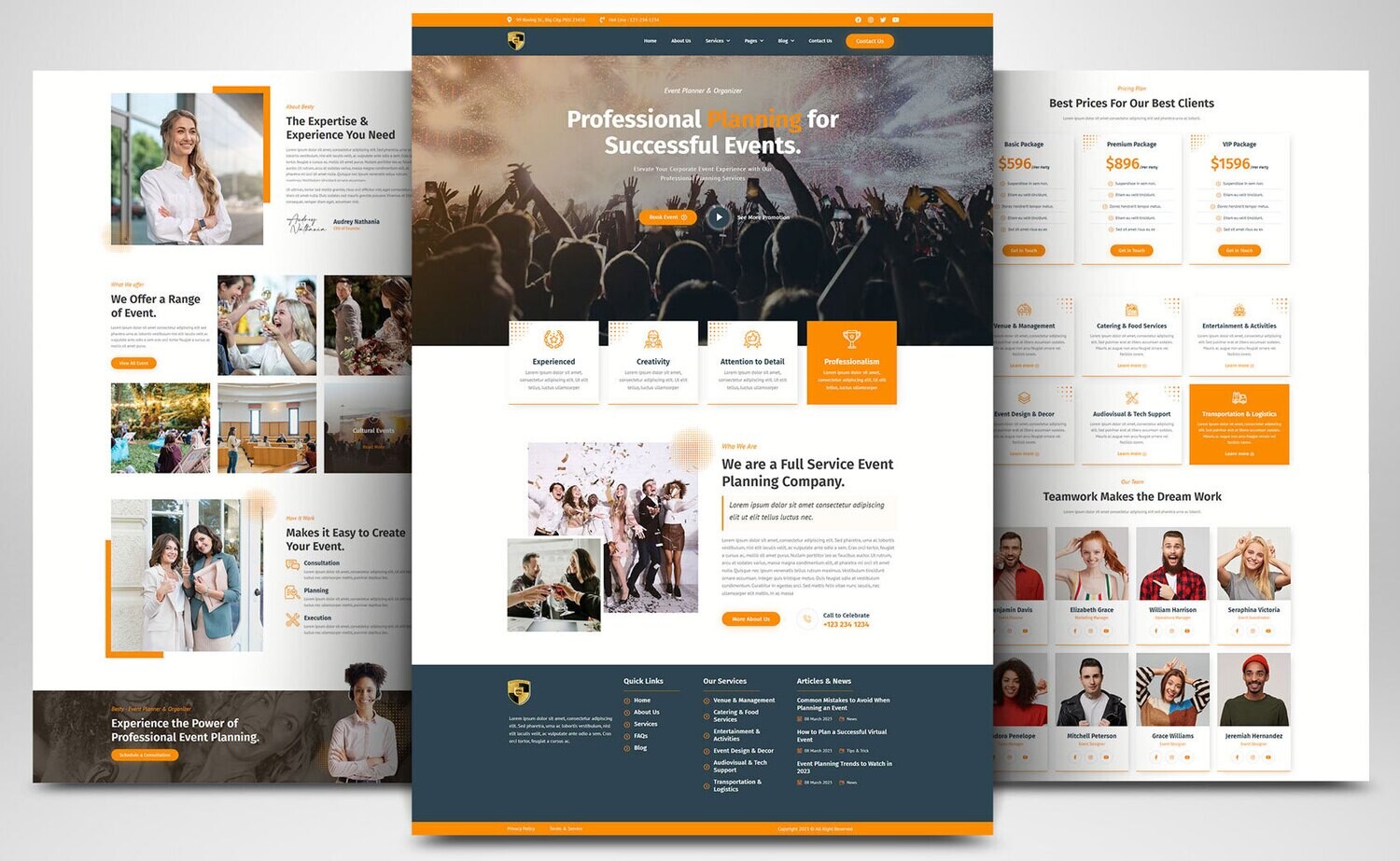Webseite zum Thema Freizeit &amp; Veranstaltungen auf Basis von WORDPRESS CMS