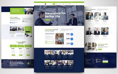 Webseite zum Thema Versicherungen auf Basis von WORDPRESS CMS