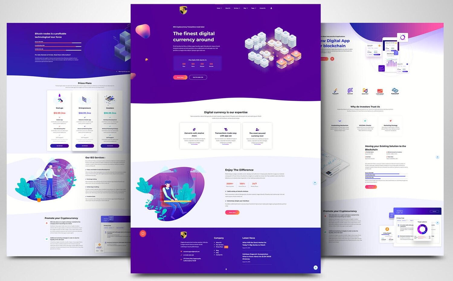 Webseite zum Thema Geld &amp; Finanzen auf Basis von WORDPRESS CMS