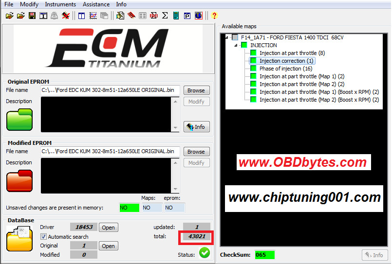 ECM Titanium + 43023 Drivers + latest checksum modules