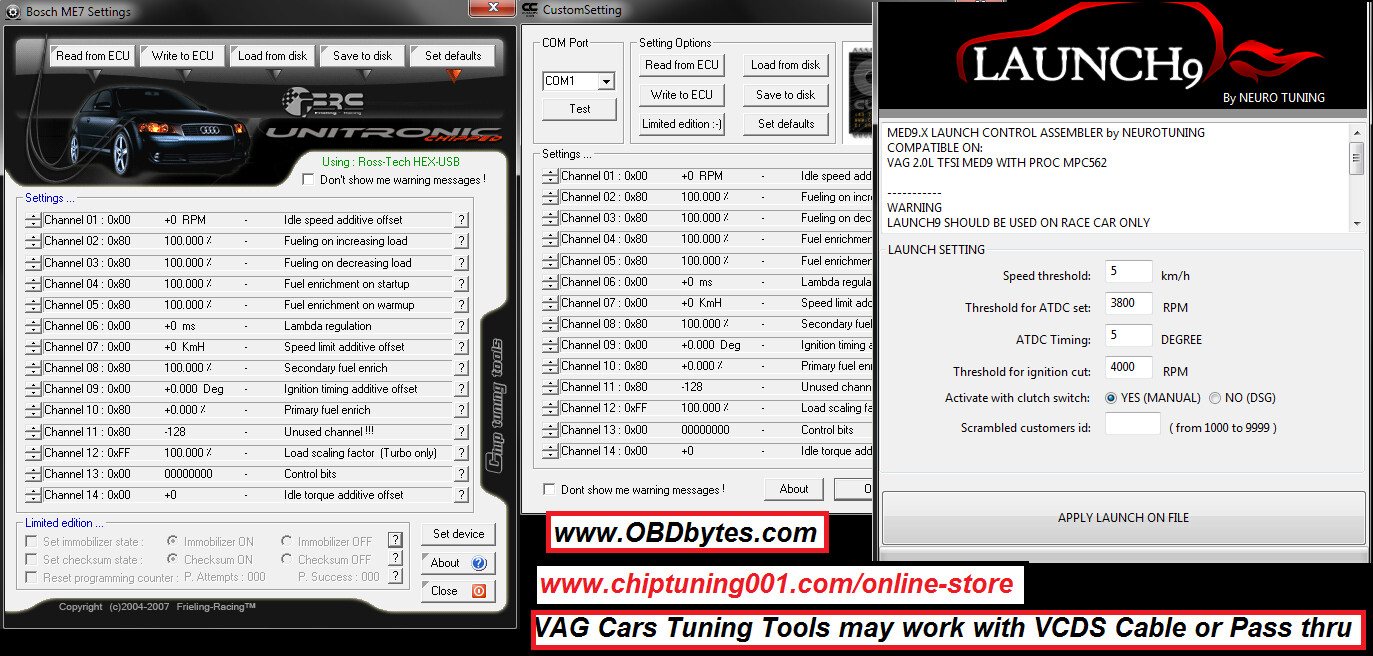 VAG ECU Tuning Tools, easy tuning software and supports pass thru device J2534