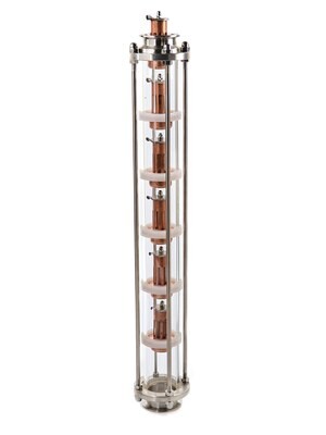 Тарельчатая колпачковая колонна медная ProfiCap 6 уровней, кламп 2