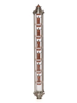 Тарельчатая колпачковая колонна медная ProfiCap 7 уровней, кламп 1,5