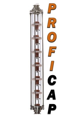 Тарельчатая колпачковая колонна 1.5 дюйма медная ProfiCap 7 уровней под кламп