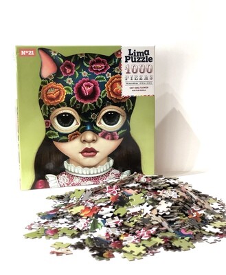 PUZZLE “CAT GIRL FLOWER&quot; DE 1000 PIEZAS