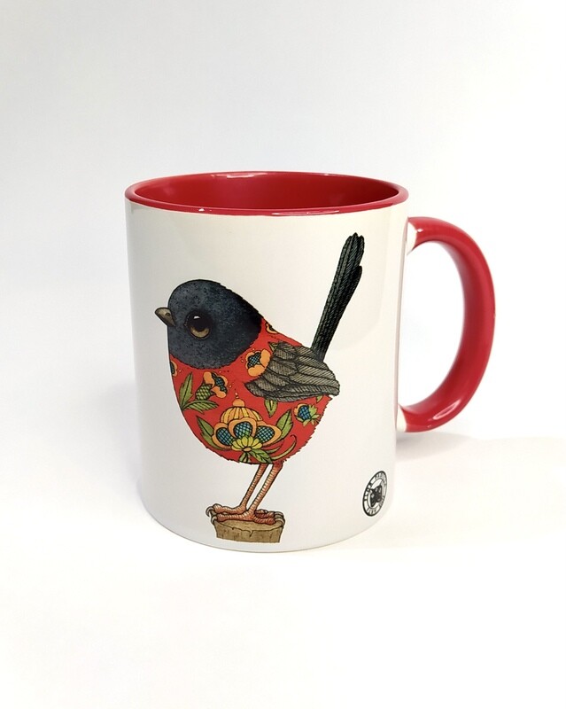MUG “RED &amp; ORANGE BIRD&quot;