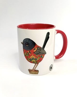 MUG “RED &amp; ORANGE BIRD&quot;