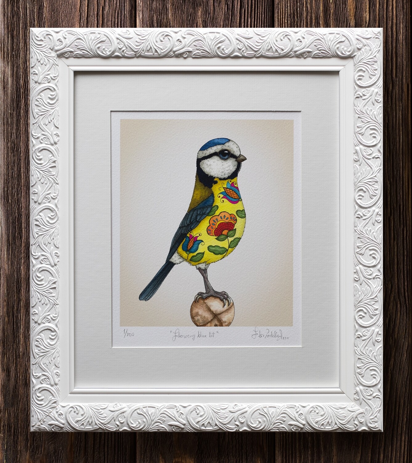 FLOWERY BLUE TIT