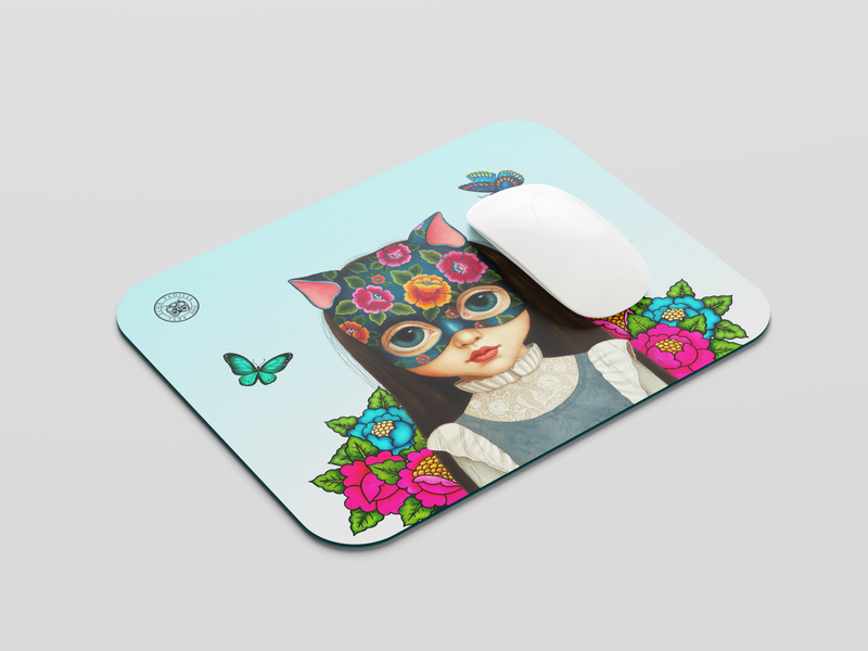 MOUSE PAD &quot;PERUVIAN CAT GIRL&quot;