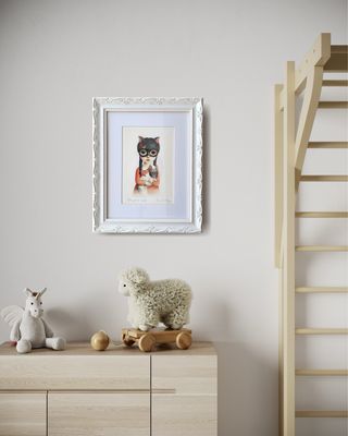 LITTLE GIRL WITH PUPPY