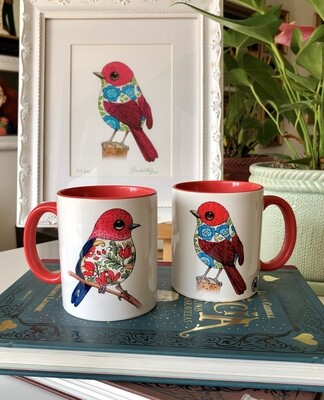 MUG “PINK &amp; PURPLE BIRD"