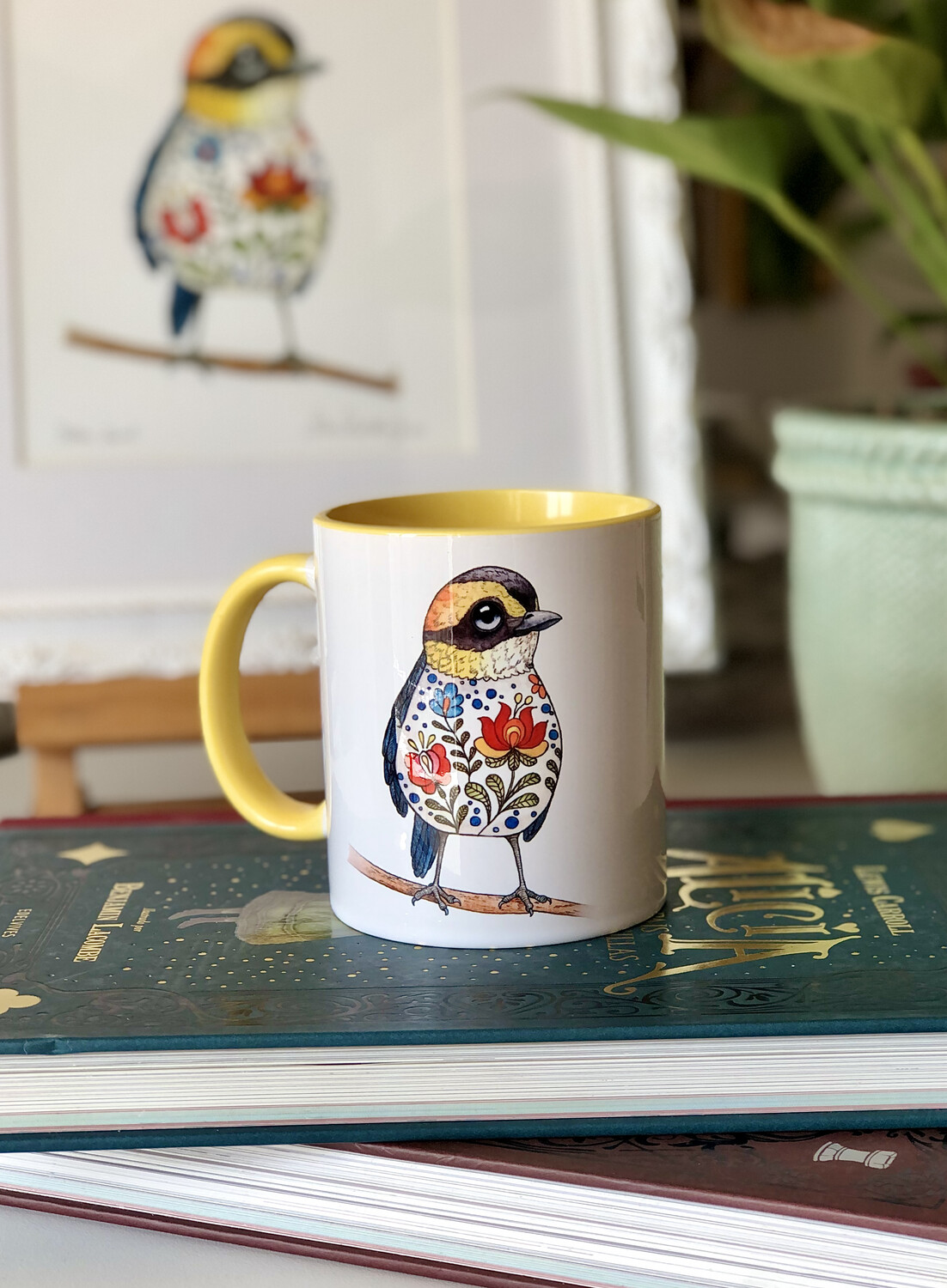 MUG “YELLOW &amp; BLUE BIRD"