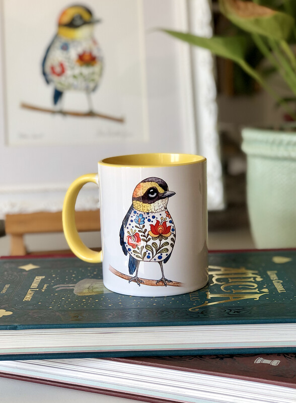 MUG “YELLOW &amp; BLUE BIRD"