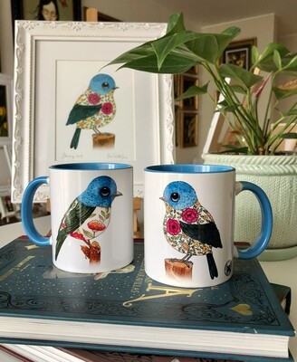 MUG “FLOWERY &amp; GREEN BIRD"