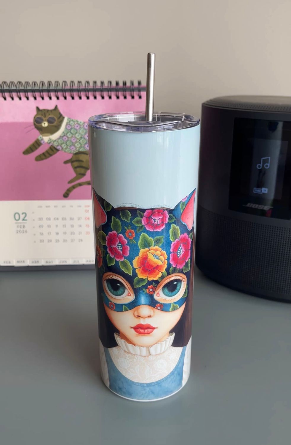 VASO TUMBLER "PERUVIAN CAT GIRL"