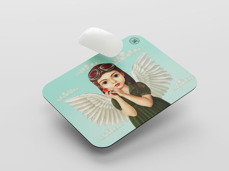MOUSE PAD "NIÑA AVIADORA"
