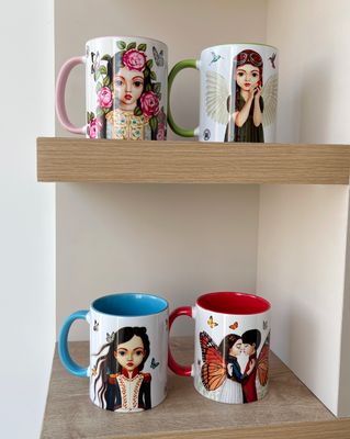 SET DE 4 MUGS "DREAMY GIRLS II" SET DE 4 MUGS "DREAMY GIRLS II"