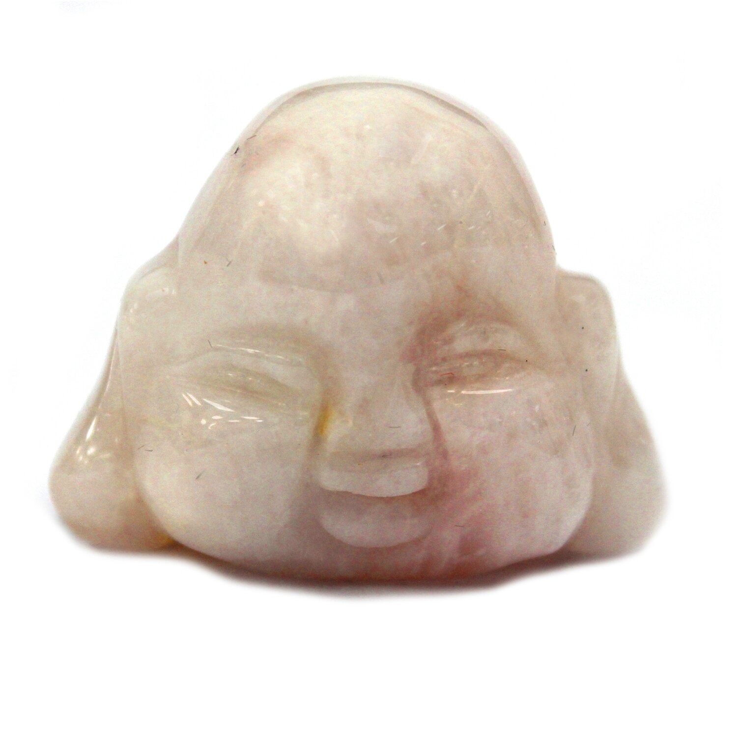 Cabeza de Buda de piedras preciosas - Cuarzo rosa