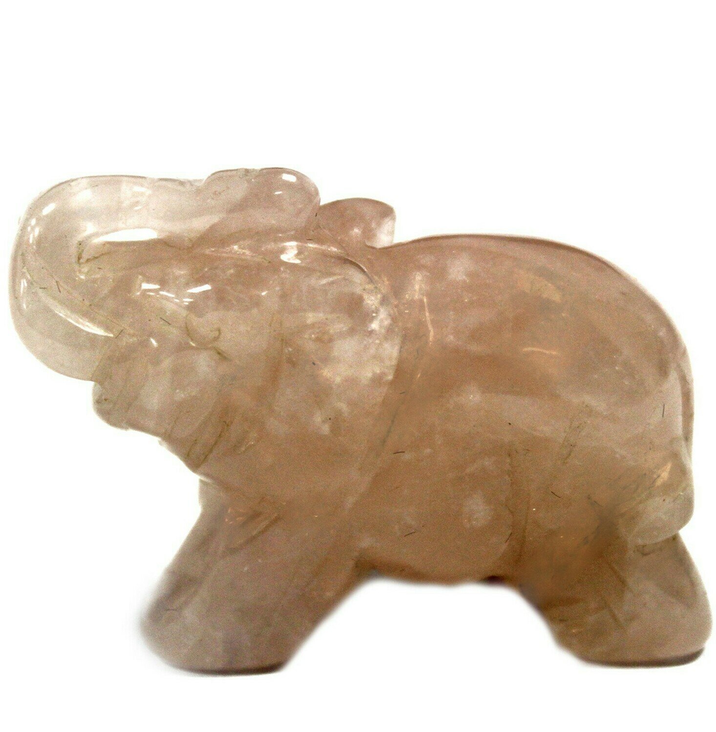 Elefante de piedras preciosas - Cuarzo rosa