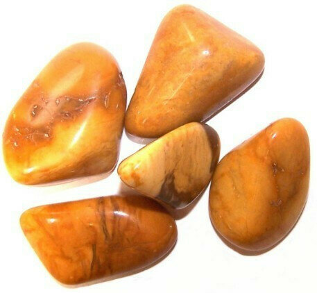 L Tumble Stones - Jasper - Plateado