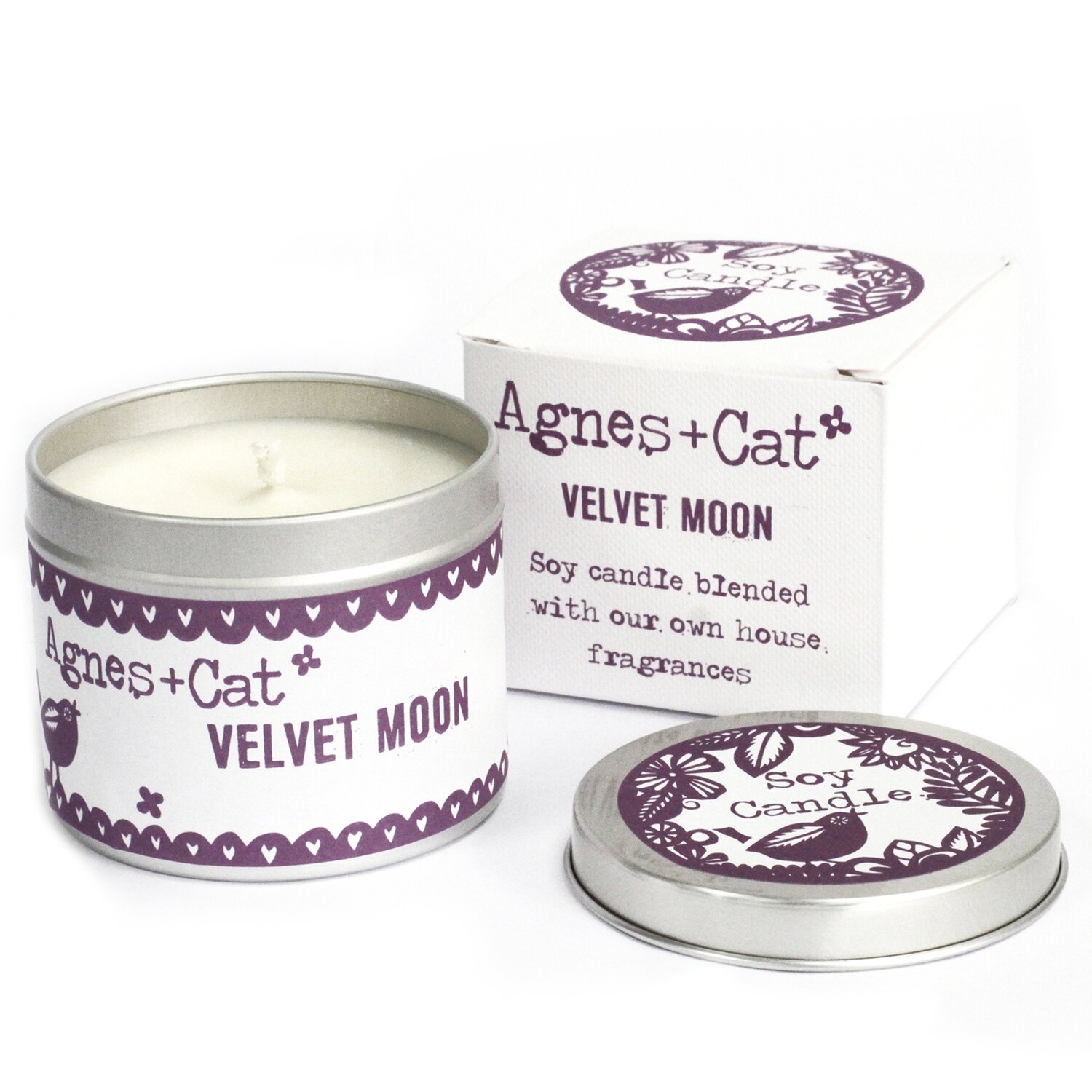 Velas en Lata - Luna de terciopelo