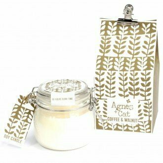 Velas en Tarro de Vidrio Nuez y Cafe