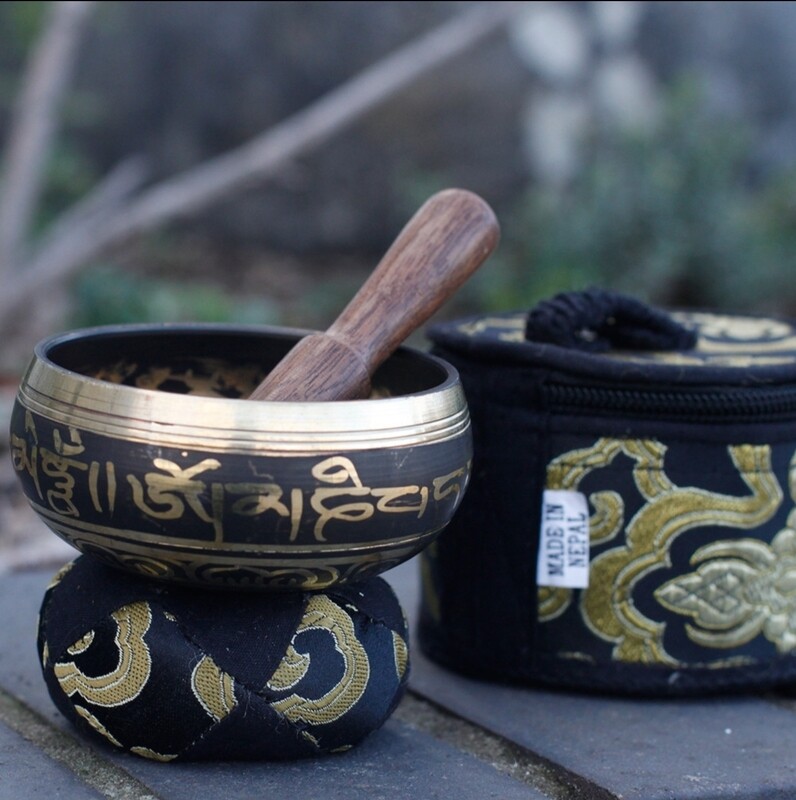 Mini Cuenco tibetano Set de Regalo - Negro
