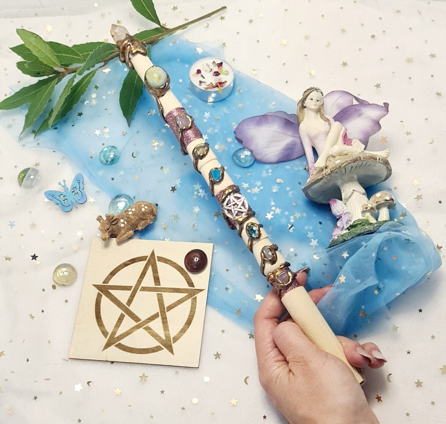 Varita Wicca (1 punta) Potenciar Rituales