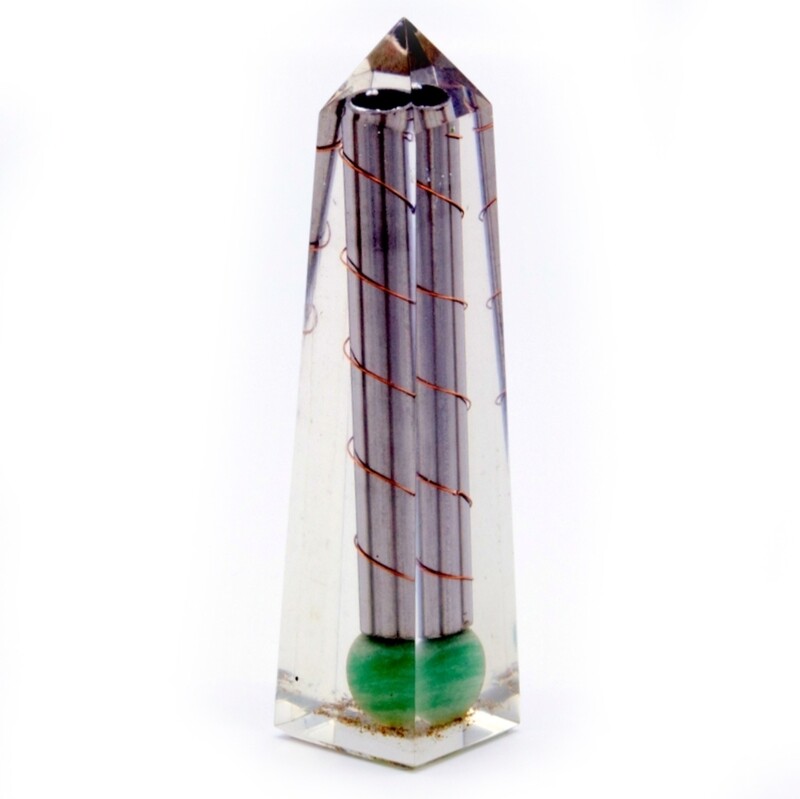 Orgonita Obelisco Verde Aventurina - 110x30 mm