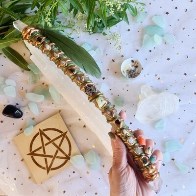 Varita Wicca (2 puntas) Sanación