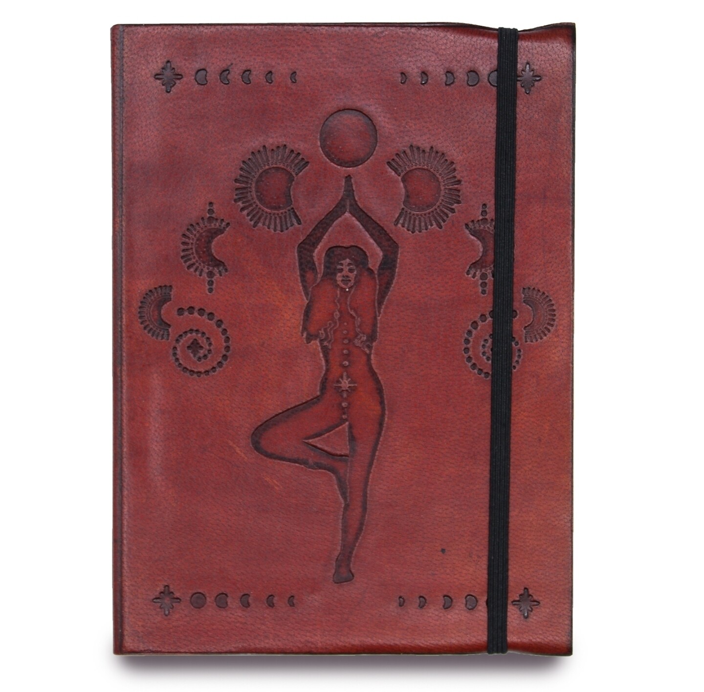 Cuaderno mediano 20x15 cm con elástico - Diosa Cósmica