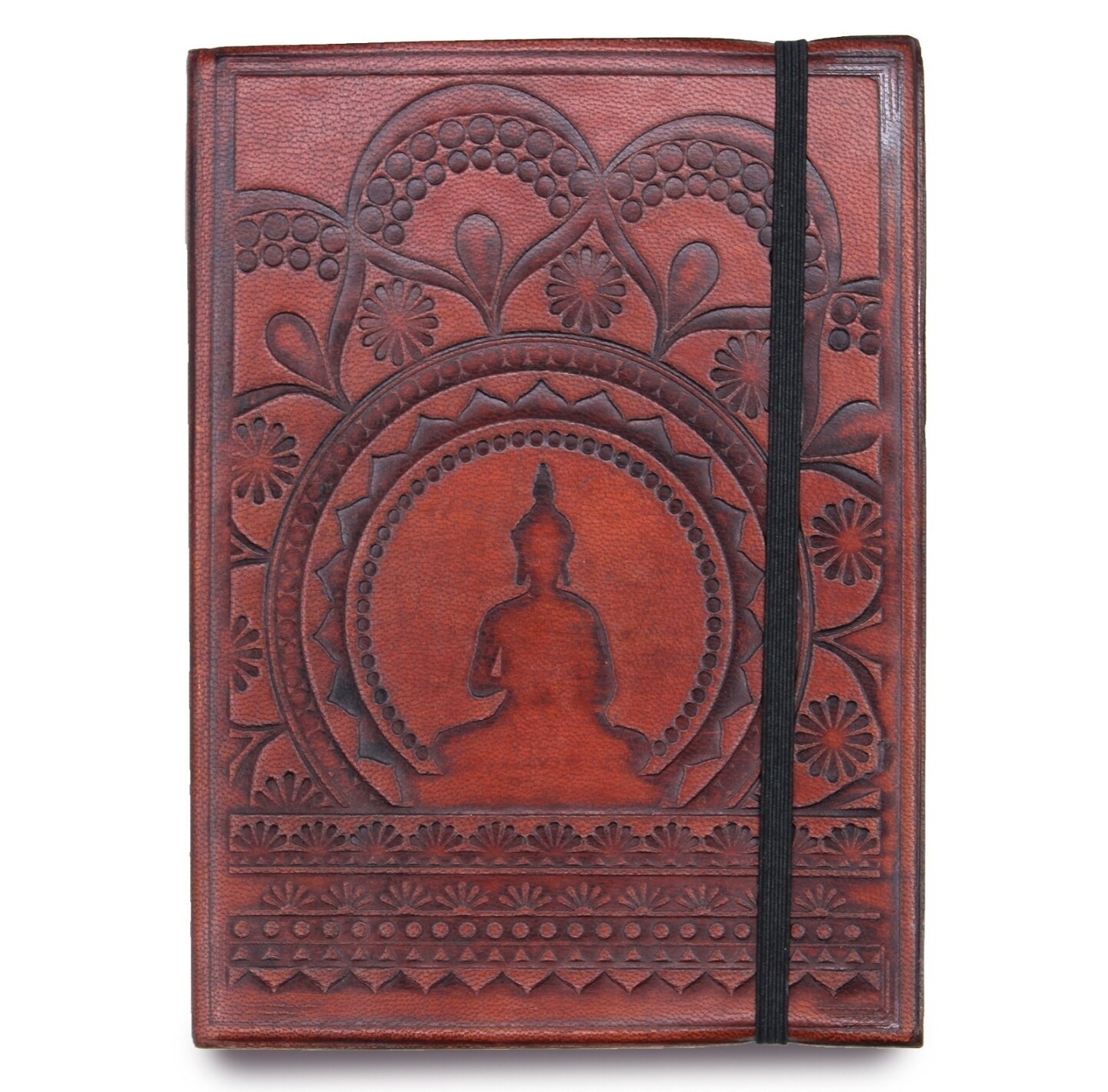 Cuaderno mediano 20x15cm con elástico - Mandala tibetano