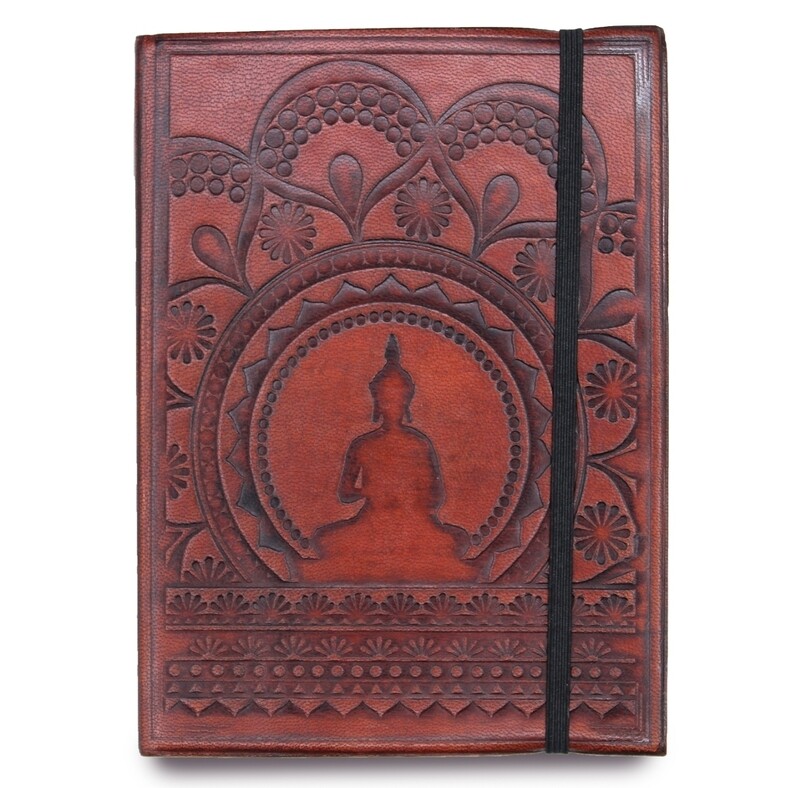 Cuaderno mediano 20x15cm con elástico - Mandala tibetano