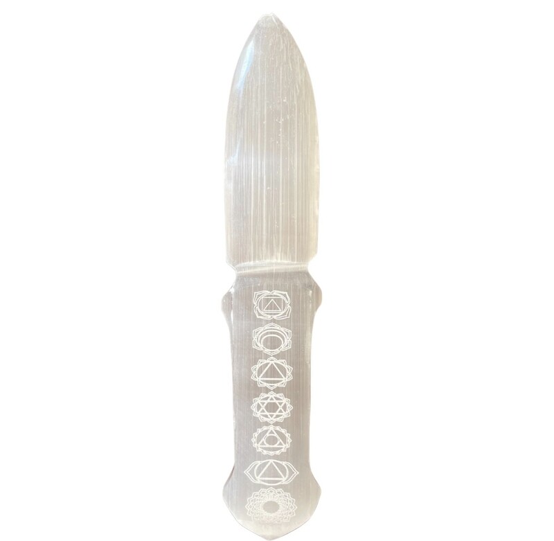 Cuchillo Ritual Selenita - Chakra