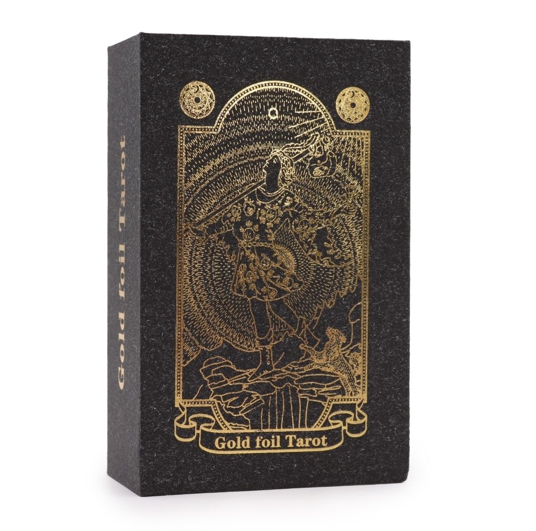 Tarot de color Dorado con Libro - Caja de Regalo