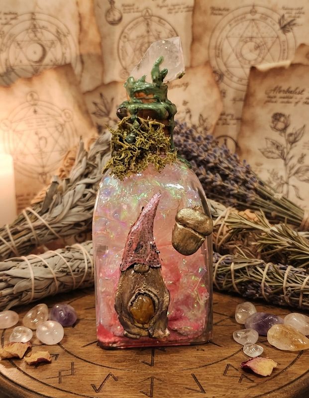 Botella Protección y Abrecaminos - Gnomos