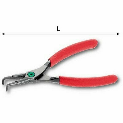 PINZE A BECCHI PIEGATI A 90° PER ANELLI ELASTICI INTERNI 127 PN - CAPACITA' mm 40÷100