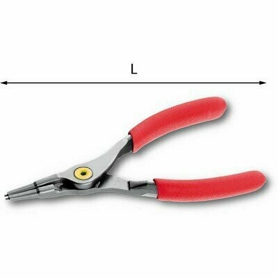 PINZE A BECCHI DIRITTI PER ANELLI ELASTICI ESTERNI - 128 N - CAPACITA' mm 40÷100