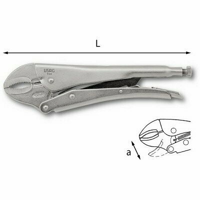PINZE REGOLABILI AUTOBLOCCANTI CON GANASCE CONCAVE - 134 - L mm 250